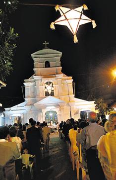 Midnight Mass at the Chapel Of St Sebastian in Goa. Midnight Mass at the Chapel Of St Sebastian in Goa.