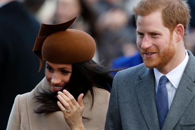 Actor and finacee of Britain's Prince Harry Meghan Markle and Britain's Prince Harry arrive to attend the Royal Family's traditional Christmas Day church service at St Mary Magdalene Church in Sandringham, Norfolk, eastern England. (AFP) Actor and finacee of Britain's Prince Harry Meghan Markle and Britain's Prince Harry arrive to attend the Royal Family's traditional Christmas Day church service at St Mary Magdalene Church in Sandringham, Norfolk, eastern England. (AFP)