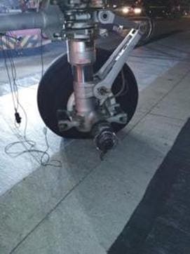 Nose-wheel of the aircraft. (HT Photo)
