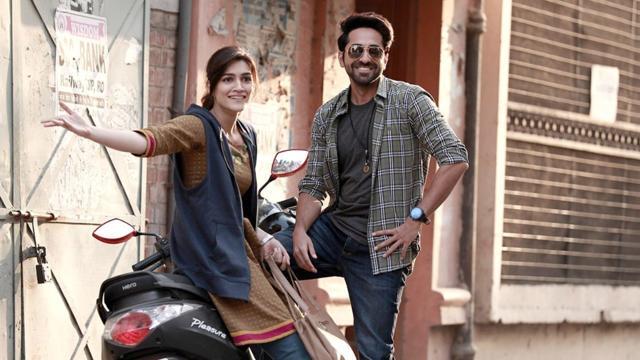 Kriti Sanon and Ayushmann Khurrana in a still from Bareilly Ki Barfi. Kriti Sanon and Ayushmann Khurrana in a still from Bareilly Ki Barfi.