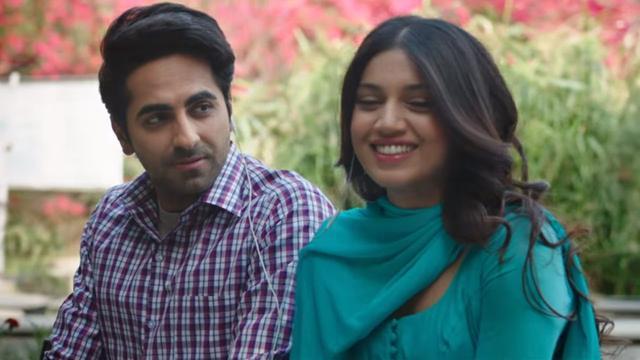 Ayushmann Khurrana and Bhumi Pednekar in a still from Shubh Mangal Saavdhan. Ayushmann Khurrana and Bhumi Pednekar in a still from Shubh Mangal Saavdhan.