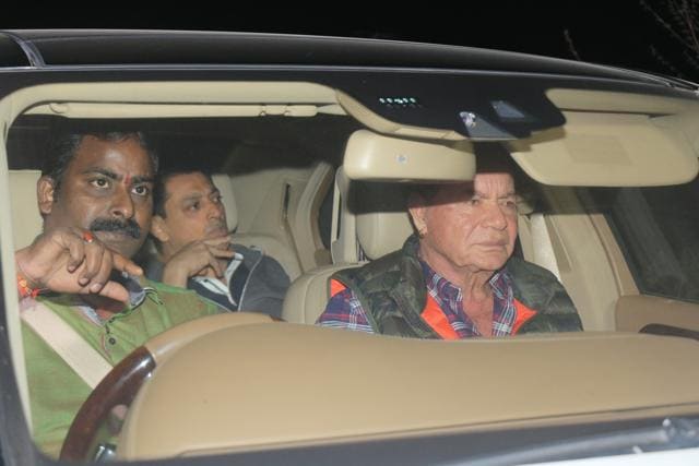 Salim Khan arrives. (IANS) Salim Khan arrives. (IANS)