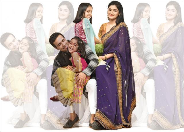 Charu, 40, founder and creative director of Zooki, wears a sari and jewellery from Zooki; Jayant, 39, politician wears a kurta from an exhibition in Kolkata, jacket from Nicobar and shoes from Office, London’; Sahira and Ilesha wear outfits from Kidology and shoes from Venus Steps (Raj K Raj) Charu, 40, founder and creative director of Zooki, wears a sari and jewellery from Zooki; Jayant, 39, politician wears a kurta from an exhibition in Kolkata, jacket from Nicobar and shoes from Office, London’; Sahira and Ilesha wear outfits from Kidology and shoes from Venus Steps (Raj K Raj)