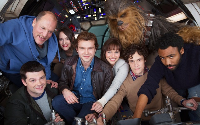 Alden Ehrenreich (centre) plays the young Han Solo in the Star Wars spin-off. Alden Ehrenreich (centre) plays the young Han Solo in the Star Wars spin-off.