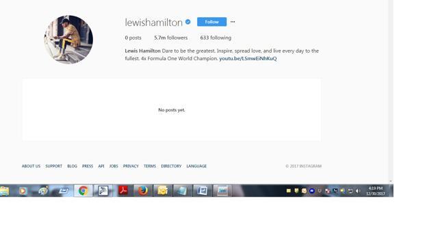 Lewis Hamilton has deleted all his photos on his Instagram account after being involved in a controversy over a ‘princess’ dress. (Lewis Hamilton Instagram) Lewis Hamilton has deleted all his photos on his Instagram account after being involved in a controversy over a ‘princess’ dress. (Lewis Hamilton Instagram)