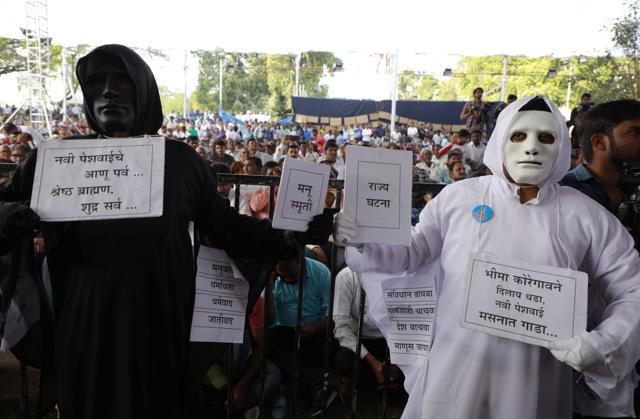 The Elgar Parishad took place at Shanivarwada on Sunday. (Rahul Raut/HT PHOTO)