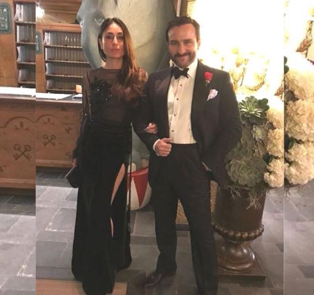 Designer Manish Malhotra shared this picture on Instagram with the caption, “The Gorgeous Royal couple #dapper #saifalikhan and the #Beautiful #kareenakapoorkhan in Black #Bespoke #manishmalhotralabel #Gown.” (Instagram/ Manish Malhotra) Designer Manish Malhotra shared this picture on Instagram with the caption, “The Gorgeous Royal couple #dapper #saifalikhan and the #Beautiful #kareenakapoorkhan in Black #Bespoke #manishmalhotralabel #Gown.” (Instagram/ Manish Malhotra)