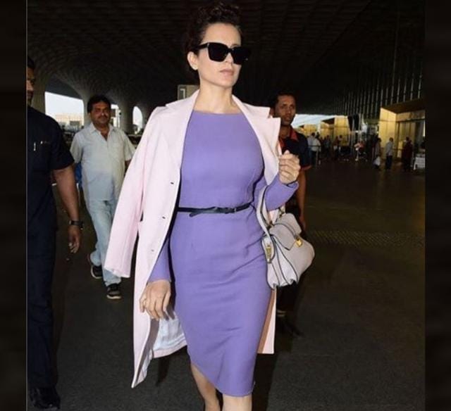 Kangana’s sleek look could easily be the most pulled-together airport outfit ever. (Instagram) Kangana’s sleek look could easily be the most pulled-together airport outfit ever. (Instagram)