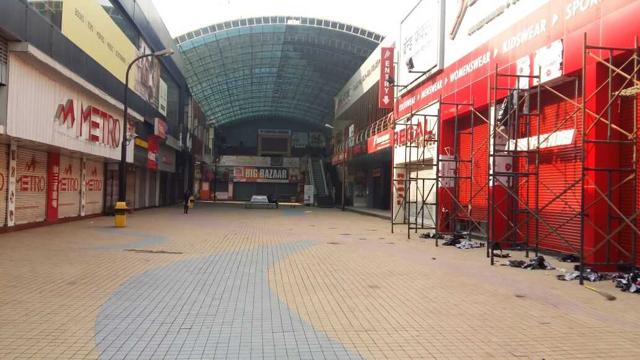 All business establishments in the PCMC area remained closed. (HT Photo) All business establishments in the PCMC area remained closed. (HT Photo)