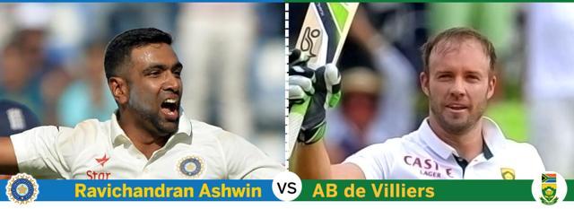 Indian cricket team spin spearhead Ravichandran Ashwin and South Africa cricket team middle-order star AB de Villiers. (HT Photo) Indian cricket team spin spearhead Ravichandran Ashwin and South Africa cricket team middle-order star AB de Villiers. (HT Photo)