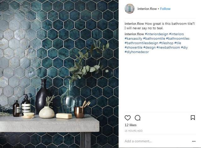 There are a number of tiles available in the market with natural finishes like exotic stones, marble, granite, metal or wood patterns. (Instagram/ interior.flow)