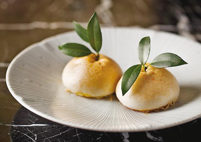 Duck egg custard buns at A. Wong, London Duck egg custard buns at A. Wong, London