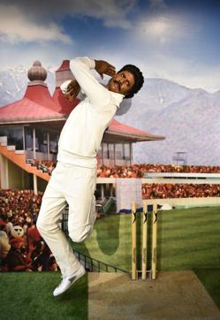A statue of former Indian cricket captain Kapil Dev at Madame Tussauds Delhi. (Sanchit Khanna/HT PHOTO) A statue of former Indian cricket captain Kapil Dev at Madame Tussauds Delhi. (Sanchit Khanna/HT PHOTO)