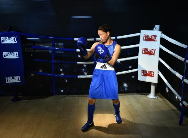 A wax image of Indian boxer Mary Kom in the sports section of Madame Tussauds Delhi. (Sanchit Khanna/HT PHOTO) A wax image of Indian boxer Mary Kom in the sports section of Madame Tussauds Delhi. (Sanchit Khanna/HT PHOTO)