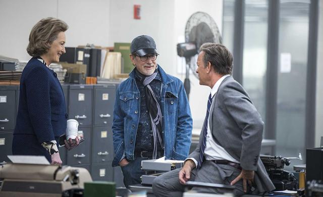 Martin Scorsese with Meryl Streep and Tom Hanks on the sets of The Post. Martin Scorsese with Meryl Streep and Tom Hanks on the sets of The Post.