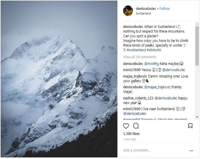 St. Moritz is the perfect winter holiday destination with heart-warming views and that spoils you with unique opportunities in and around town. (Denisecebulec/Instagram) St. Moritz is the perfect winter holiday destination with heart-warming views and that spoils you with unique opportunities in and around town. (Denisecebulec/Instagram)