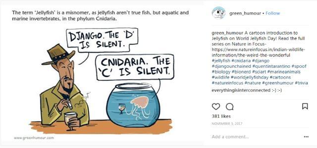 Chakravarty looks ahead to creating bigger ripples, one witty-smart comic strip at a time. (green-humour/Instagram) Chakravarty looks ahead to creating bigger ripples, one witty-smart comic strip at a time. (green-humour/Instagram)