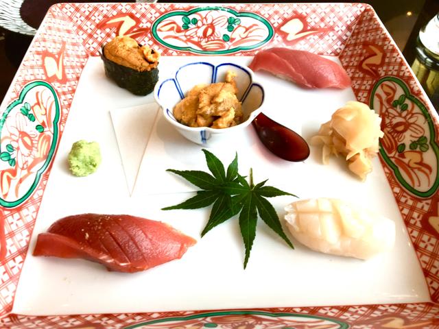 Sushi at Hinata. Sushi at Hinata.