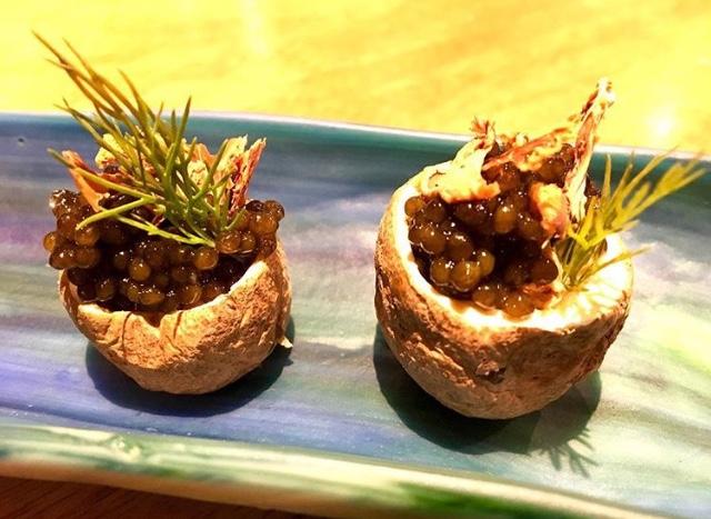 Gobhi, aloo and caviar at Gaggan. Gobhi, aloo and caviar at Gaggan.