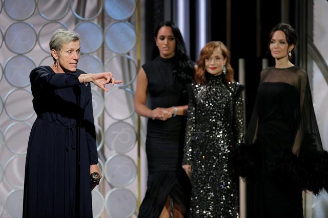 Frances McDormand, wins Best Performance by an Actress in a Motion Picture Drama for Three Billboards Outside Ebbing, Missouri. (REUTERS)