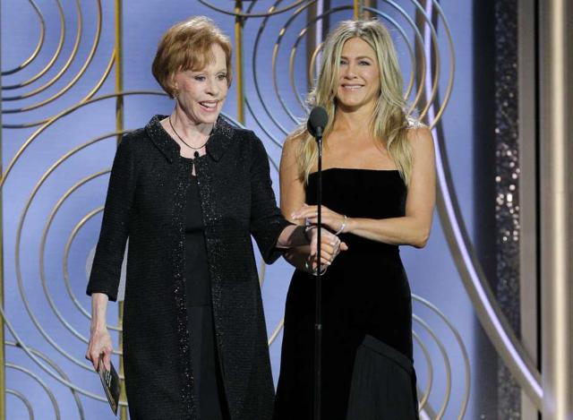 Carol Burnett with Jennifer Aniston. Carol Burnett with Jennifer Aniston.