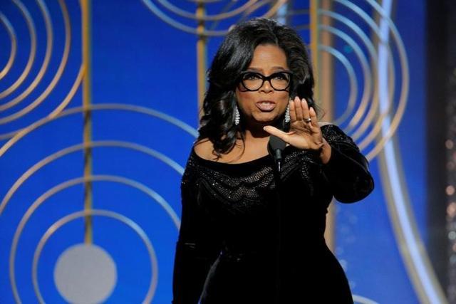 Oprah Winfrey speaks after accepting the Cecil B. Demille Award at the 75th Golden Globe Awards in Beverly Hills, California. (Reuters/NBC Handout) Oprah Winfrey speaks after accepting the Cecil B. Demille Award at the 75th Golden Globe Awards in Beverly Hills, California. (Reuters/NBC Handout)
