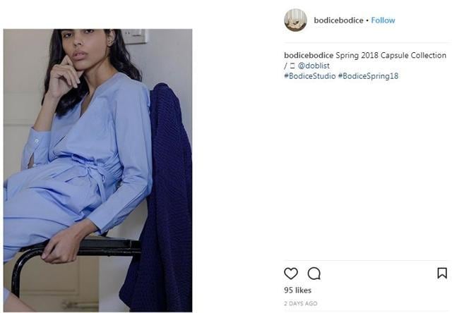 Sachdev’s Bodice label was selected as the womenswear winner at the event on Wednesday and was especially praised for her technique and manufacturing process. (Instagram/ bodicebodice)
