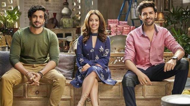 Actors Sunny Singh, Nushrat Bharucha, and Kartik Aaryan in Sonu Ke Titu Ki Sweety. Actors Sunny Singh, Nushrat Bharucha, and Kartik Aaryan in Sonu Ke Titu Ki Sweety.