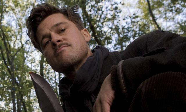 Brad Pitt in a still from Tarantino’s Ingourious Basterds. Brad Pitt in a still from Tarantino’s Ingourious Basterds.