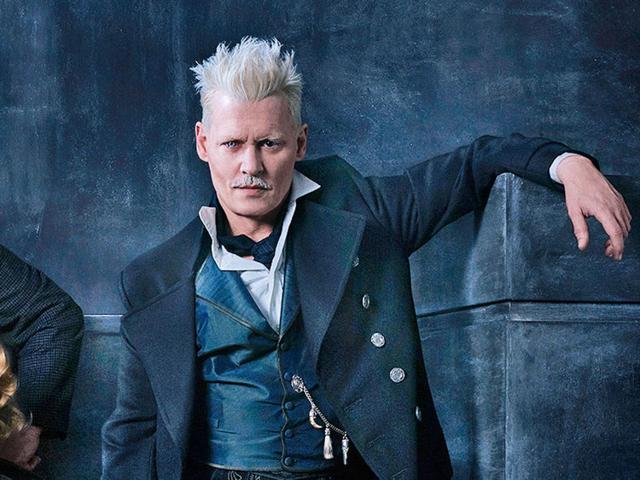 Johnny Depp as Gellert Grindelwald in Fantastic Beasts and the Crimes of Grindelwald. Johnny Depp as Gellert Grindelwald in Fantastic Beasts and the Crimes of Grindelwald.