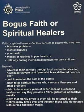 The leaflet in English. (Credit: Leicestershire Police)