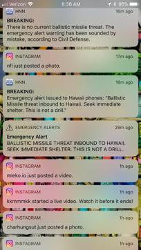 The texts loved ones sent during the Hawaii missile alert mishap