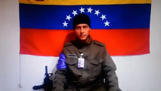 A screenshot taken from a handout video released by Anonymous Venezuela shows Oscar Perez. (AFP File Photo) A screenshot taken from a handout video released by Anonymous Venezuela shows Oscar Perez. (AFP File Photo)