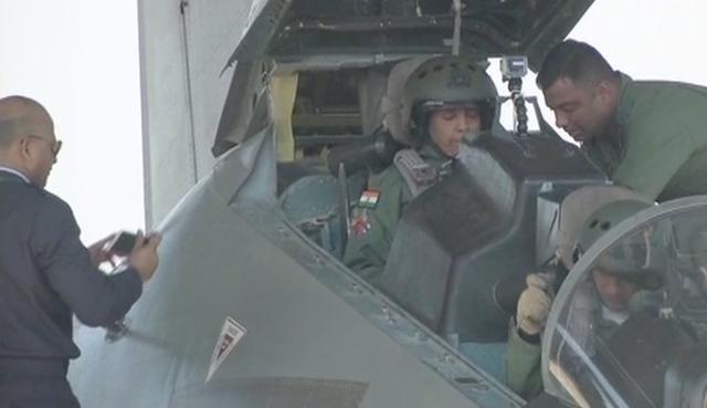 Defence minister Nirmala Sitharaman in the cockpit of the Sukhoi-30 MKI. Defence minister Nirmala Sitharaman in the cockpit of the Sukhoi-30 MKI.