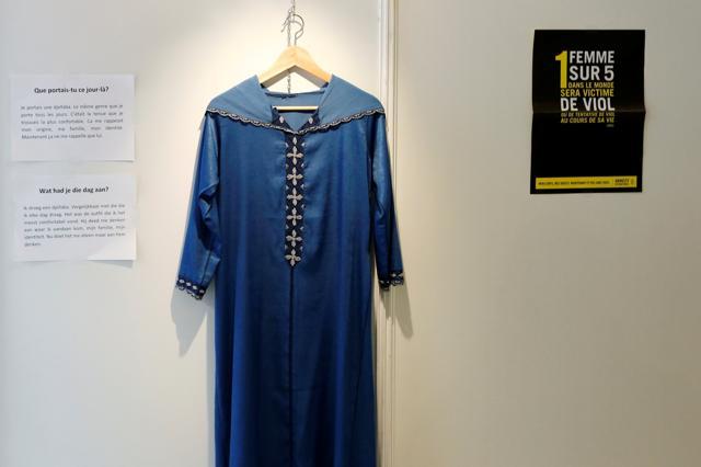 A djellaba is displayed at the exhibition. (REUTERS)