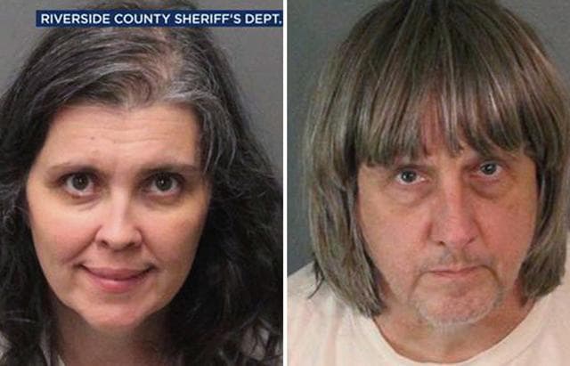 Louise Anna Turpin, left, and David Allen Turpin, the couple at whose house 12 brothers and sisters were locked up in filthy conditions. (AP) Louise Anna Turpin, left, and David Allen Turpin, the couple at whose house 12 brothers and sisters were locked up in filthy conditions. (AP)