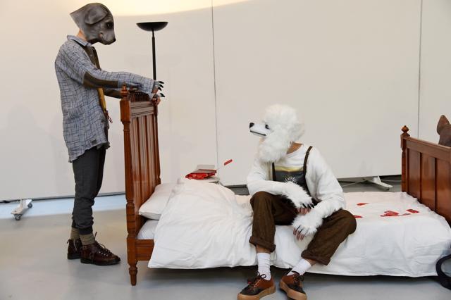 Models present creations by Julien David for the Fall/Winter collection as part of the men's Fashion Week in Paris. (AFP) Models present creations by Julien David for the Fall/Winter collection as part of the men's Fashion Week in Paris. (AFP)