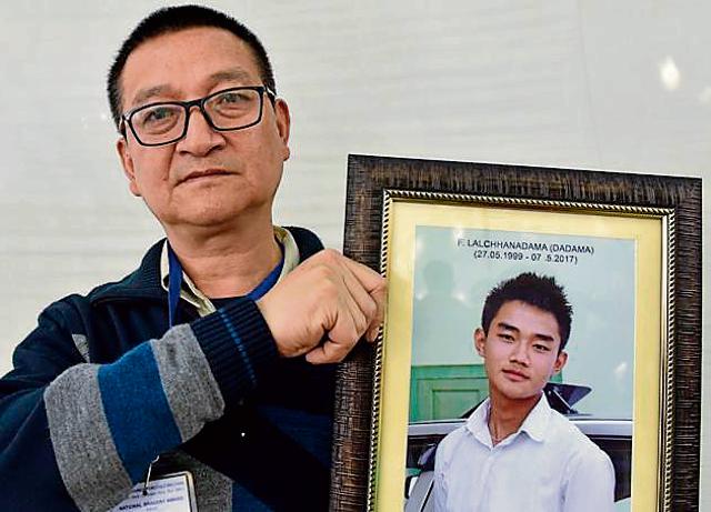 F Lalmalsawma, father of F Lalchhandama, had lost his life while trying to save his friend from drowning in a river. (Mohd Zakir/HT PHOTO) F Lalmalsawma, father of F Lalchhandama, had lost his life while trying to save his friend from drowning in a river. (Mohd Zakir/HT PHOTO)