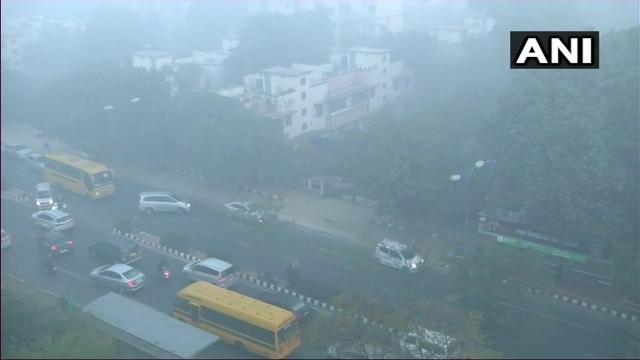 Pollution in Delhi’s RK Puram area. (ANI) Pollution in Delhi’s RK Puram area. (ANI)