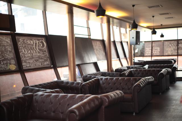 The seating at the dining section at Casa Vito.