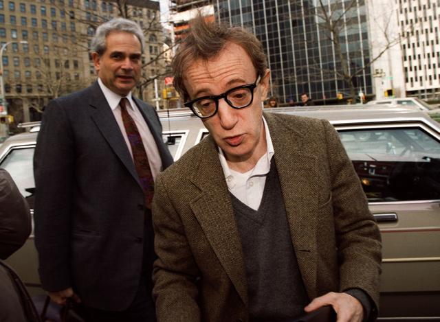 This file photo taken on March 30, 1993 shows director and actor Woody Allen making his way to the courthouse in New York with his former attorney Elkan Abramowitz. (AFP) This file photo taken on March 30, 1993 shows director and actor Woody Allen making his way to the courthouse in New York with his former attorney Elkan Abramowitz. (AFP)