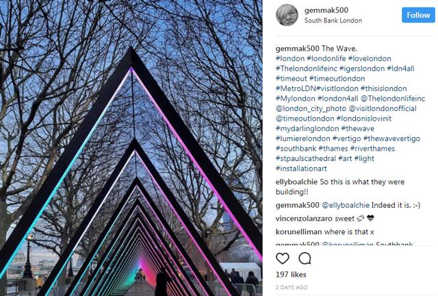 An exhibit that is part of Lumiere London. (Instagram/Gemmak500)