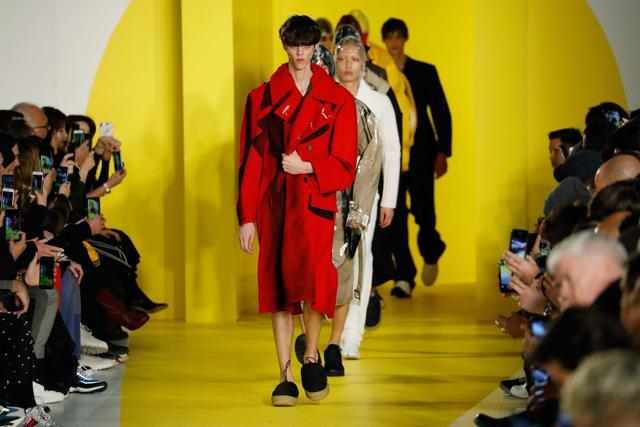 Models present creations by Margiela. (AFP/Patrick Kovarik) Models present creations by Margiela. (AFP/Patrick Kovarik)