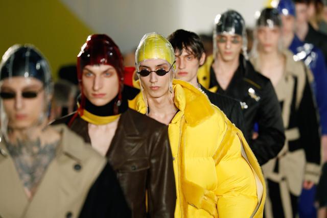 Models present creations by Margiela during the men's Fashion Week. (AFP/Patrick Kovarik) Models present creations by Margiela during the men's Fashion Week. (AFP/Patrick Kovarik)