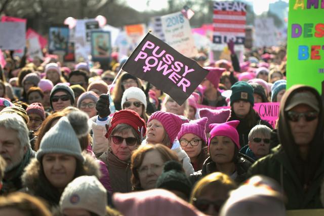 People rally downtown for the Second Annual Womens March in Chicago, Illinois. (AFP Photo) People rally downtown for the Second Annual Womens March in Chicago, Illinois. (AFP Photo)