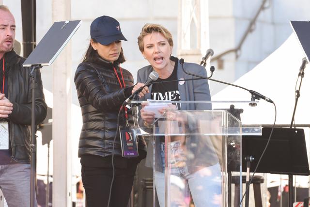Mila Kunis and Scarlett Johansson attend Women's March Los Angeles 2018 on January 20. (AFP) Mila Kunis and Scarlett Johansson attend Women's March Los Angeles 2018 on January 20. (AFP)