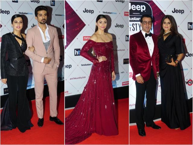 Tapsee Pannu with Shaqib Saleem; Daisy Shah; and Ronit Roy with his wife. (HT Photos) Tapsee Pannu with Shaqib Saleem; Daisy Shah; and Ronit Roy with his wife. (HT Photos)