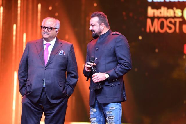 Boney Kapoor with Sanjay Dutt. (HT Photo)
