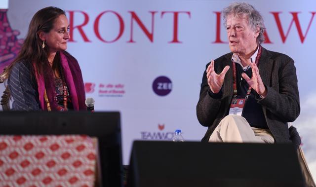 Stoppard was in conversation with Sanjna Kapoor during the session titled, The Real Thing. (Raj K Raj/HT PHOTO) Stoppard was in conversation with Sanjna Kapoor during the session titled, The Real Thing. (Raj K Raj/HT PHOTO)