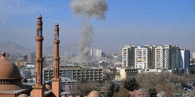 The blast occurred in an area in Kabul where foreign embassies and government buildings are located. (TOLOnews) The blast occurred in an area in Kabul where foreign embassies and government buildings are located. (TOLOnews)